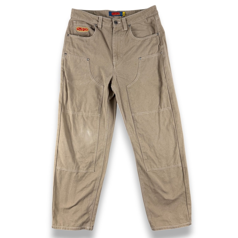 Empyre Pants Mens 30 Tan Double Knee Canvas Workwear Utility Skate Relaxed